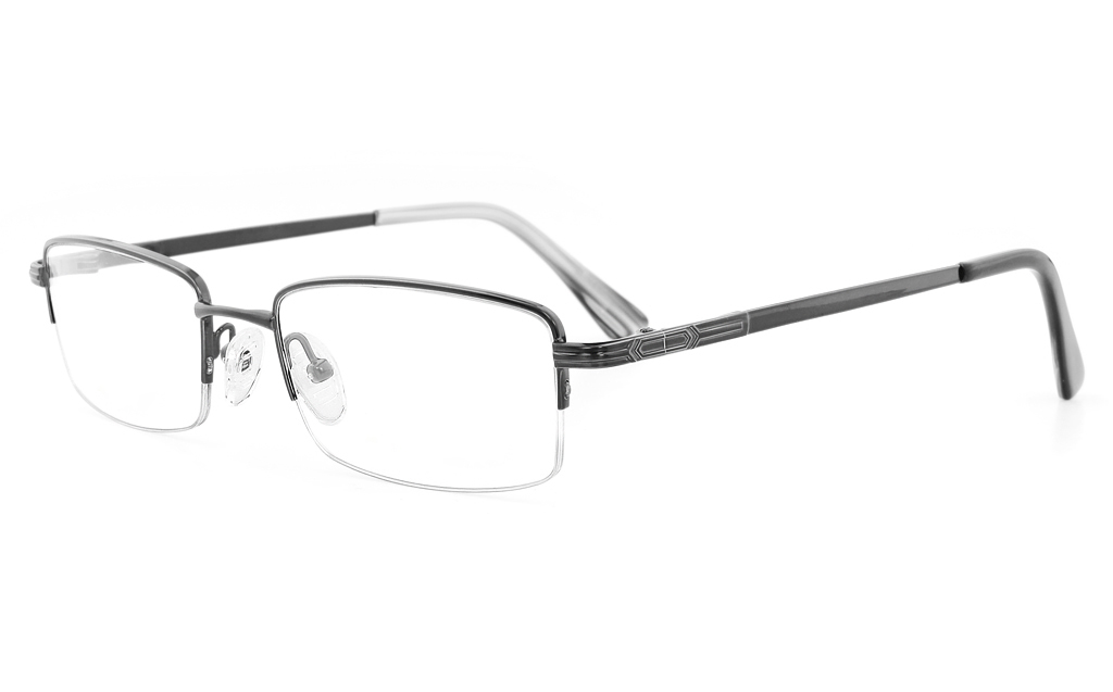 Vista First 2120 Titanium Memory Mens&Womens Semi-rimless Square Optical Glasses