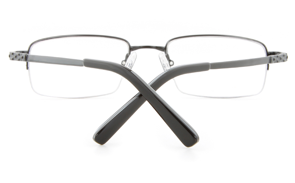 Vista First 2114 Titanium Memory Mens Semi-rimless Square Optical Glasses