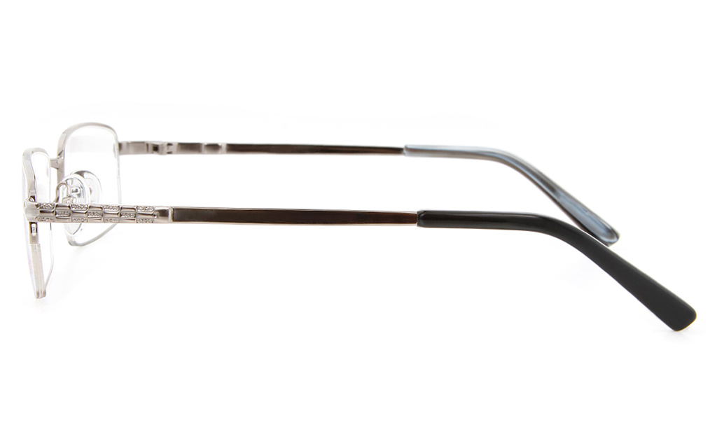 Vista First 2114 Titanium Memory Mens Semi-rimless Square Optical Glasses