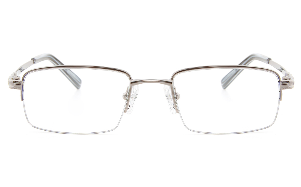 Vista First 2114 Titanium Memory Mens Semi-rimless Square Optical Glasses