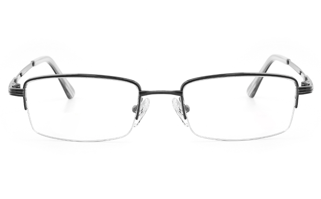 Vista First 2120 Titanium Memory Mens&Womens Semi-rimless Square Optical Glasses