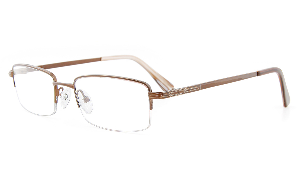 Vista First 2120 Titanium Memory Mens&Womens Semi-rimless Square Optical Glasses