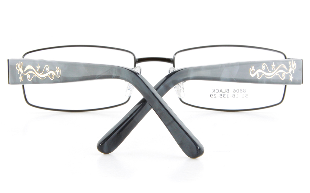 Vista First 8806 Stainless Steel/ZYL  Womens Full Rim Optical Glasses - Oval Frame