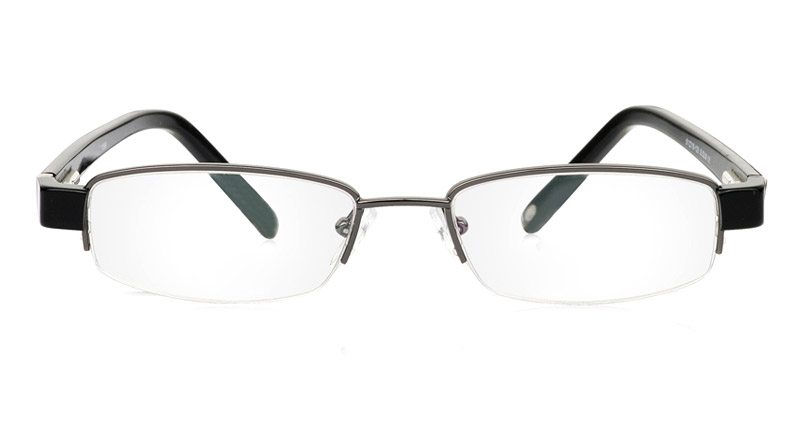 Vista First 1069 Stainless Steel/ZYL Half Rim Mens Optical Glasses