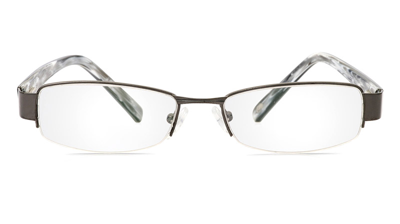 Vista First 1078 Stainless Steel/ZYL Half Rim Mens Optical Glasses