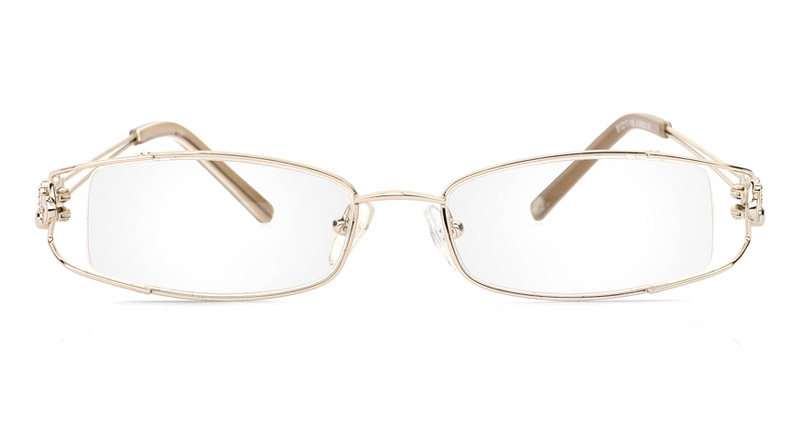 Vista First 1091 Stainless Steel/ZYL Half Rim Womens Optical Glasses