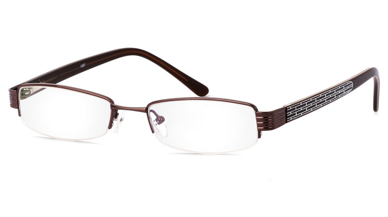Vista First 1087 Stainless Steel/ZYL Mens&Womens Half Rim Optical Glasses