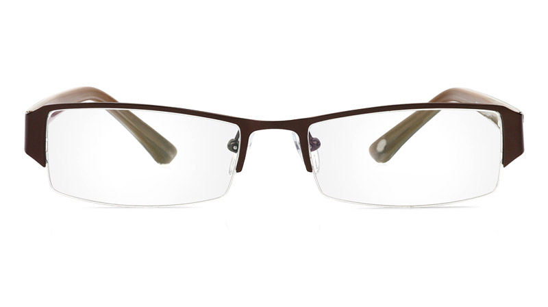 Vista First 1066 Stainless Steel/ZYL Half Rim Mens Optical Glasses