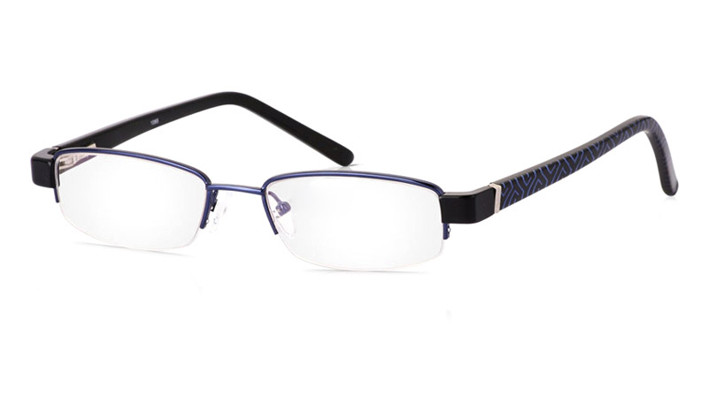 Vista First 1069 Stainless Steel/ZYL Half Rim Mens Optical Glasses