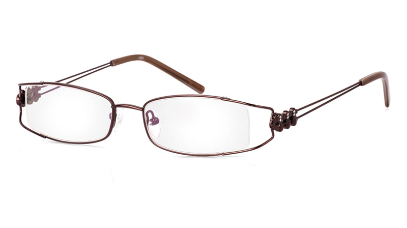 Vista First 1091 Stainless Steel/ZYL Half Rim Womens Optical Glasses