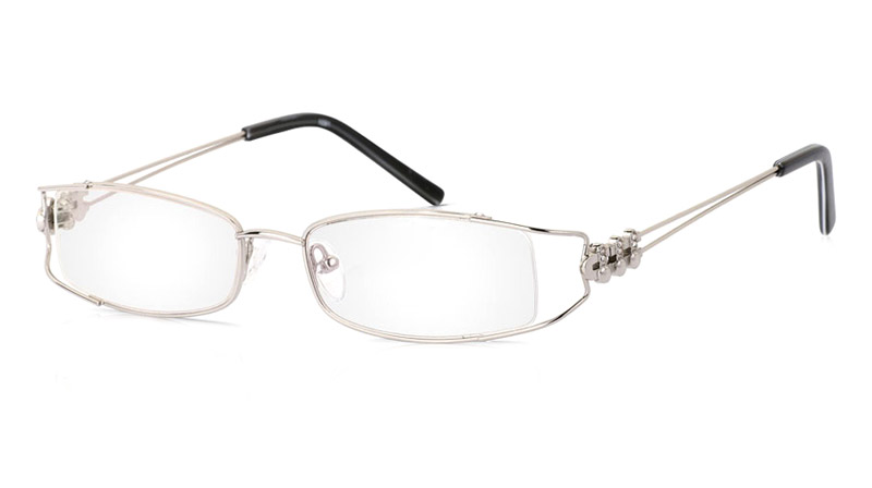 Vista First 1091 Stainless Steel/ZYL Half Rim Womens Optical Glasses