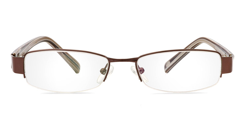 Vista First 1078 Stainless Steel/ZYL Half Rim Mens Optical Glasses