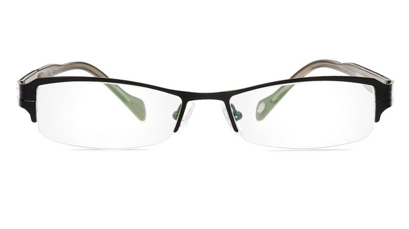 Vista First 1054 Stainless Steel/ZYL Half Rim Mens Optical Glasses