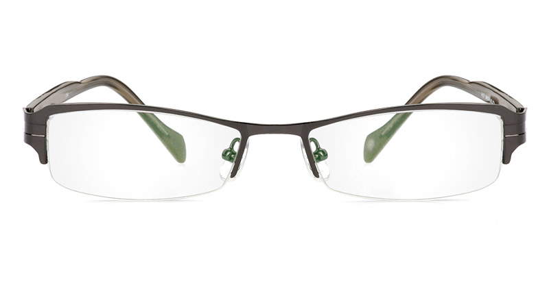 Vista First 1054 Stainless Steel/ZYL Half Rim Mens Optical Glasses