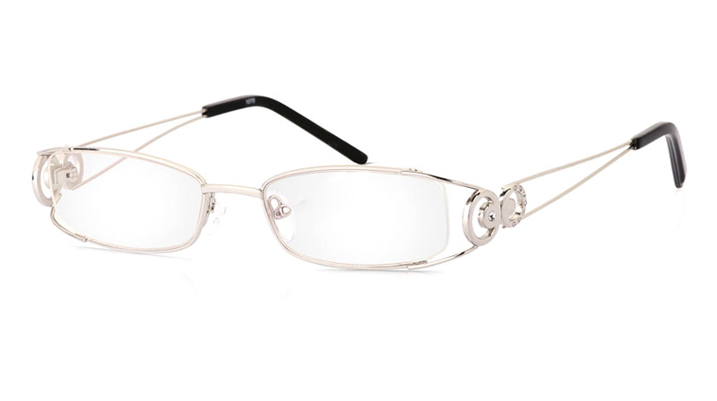 Vista First 1070 Stainless Steel/ZYL Half Rim Womens Optical Glasses