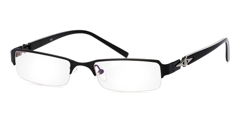 Vista First 1060 Stainless Steel/ZYL Half Rim Womens Optical Glasses