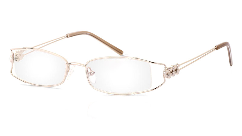 Vista First 1091 Stainless Steel/ZYL Half Rim Womens Optical Glasses