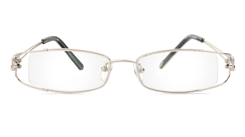 Vista First 1091 Stainless Steel/ZYL Half Rim Womens Optical Glasses