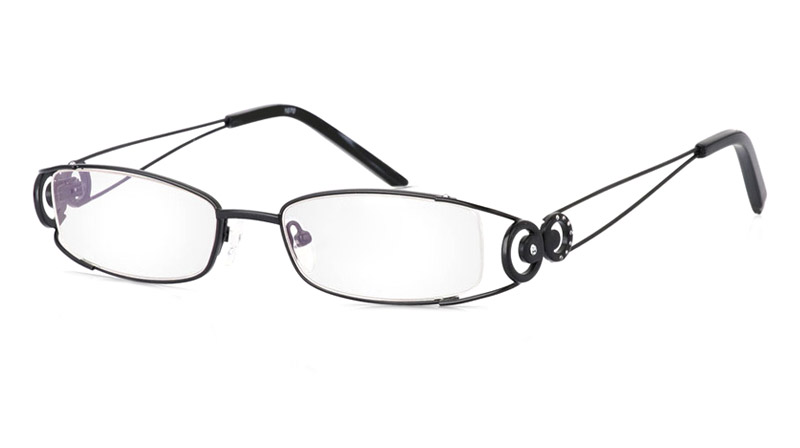 Vista First 1070 Stainless Steel/ZYL Half Rim Womens Optical Glasses