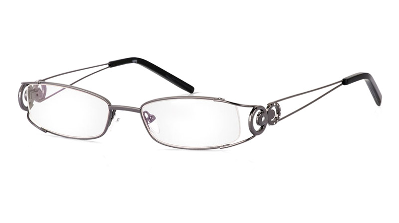 Vista First 1070 Stainless Steel/ZYL Half Rim Womens Optical Glasses