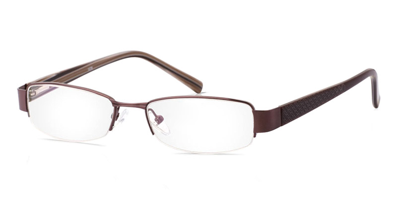 Vista First 1078 Stainless Steel/ZYL Half Rim Mens Optical Glasses