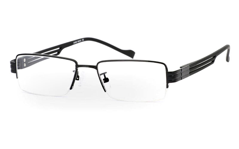 CR3439 Stainless Steel/ZYL Half Rim Mens Optical Glasses