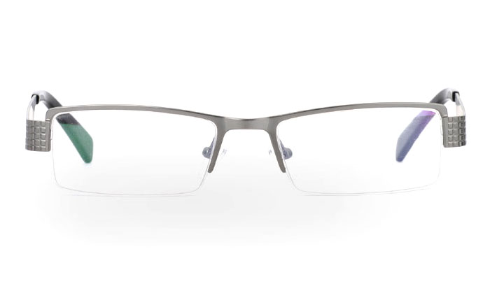 VPR2081V Stainless Steel/ZYL Half Rim Mens Optical Glasses
