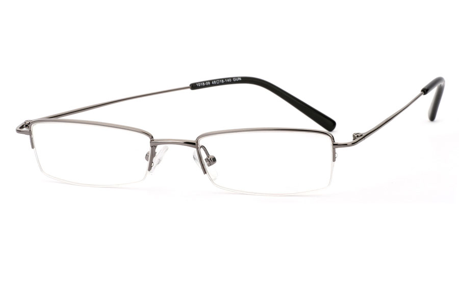 Vista First 1018 Stainless Steel/ZYL Half Rim Mens Optical Glasses