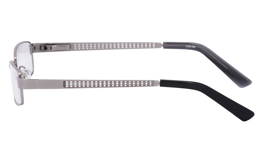 Poesia 1005 Stainless Steel/ZYL Full Rim Mens Optical Glasses