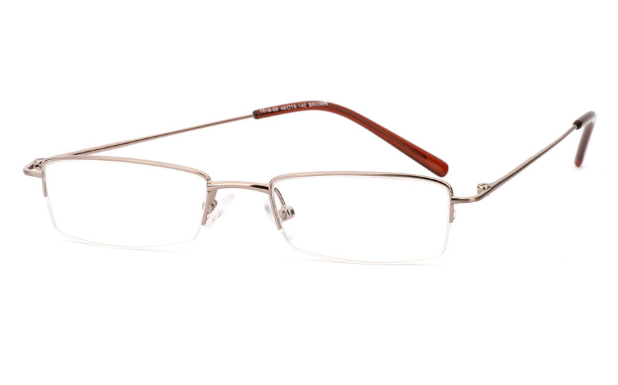 Vista First 1018 Stainless Steel/ZYL Half Rim Mens Optical Glasses