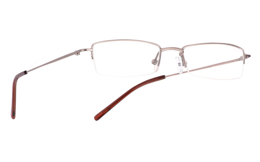 Vista First 1018 Stainless Steel/ZYL Half Rim Mens Optical Glasses