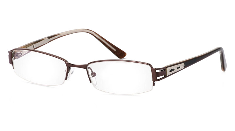 Vista First 1074 Stainless Steel/ZYL Half Rim Mens Optical Glasses