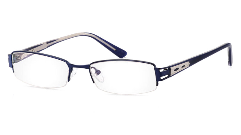Vista First 1074 Stainless Steel/ZYL Half Rim Mens Optical Glasses