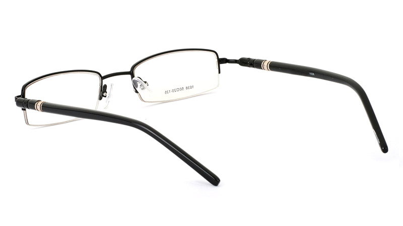 Poesia 1038 Stainless Steel/ZYL Half Rim Mens Optical Glasses