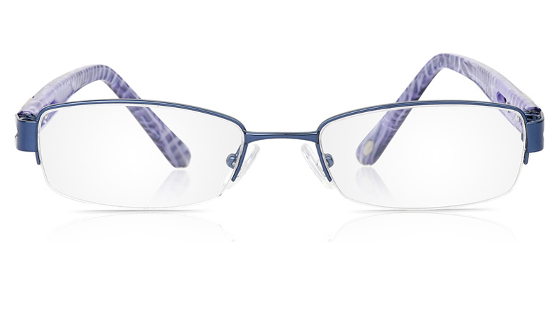 Vista First 1804 Stainless Steel/ZYL Half Rim Womens Optical Glasses