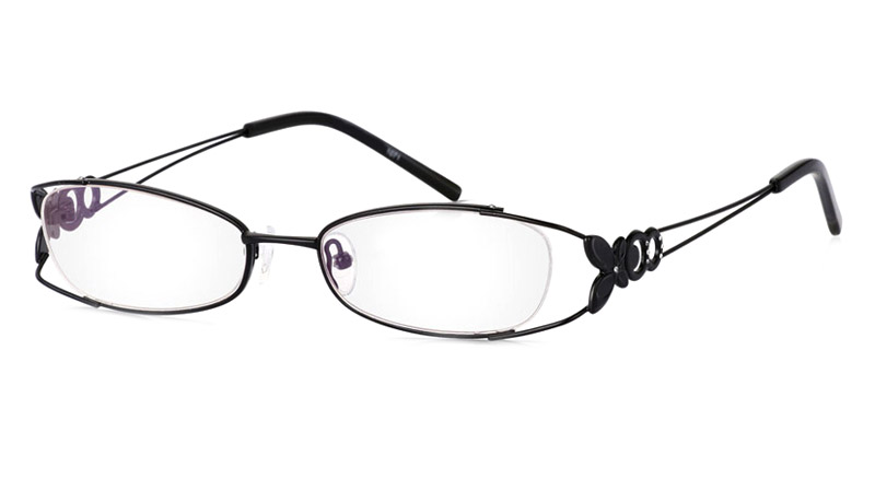 Vista First 1071 Stainless Steel/ZYL Half Rim Womens Optical Glasses