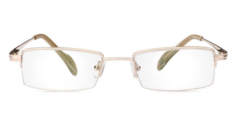 Poesia 1036 Stainless Steel/ZYL Mens&Womens Half Rim Optical Glasses