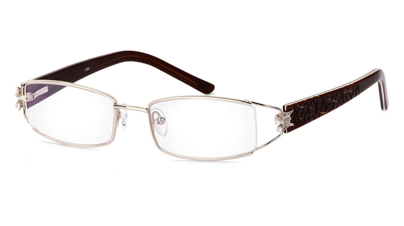 Vista First 1064 Stainless Steel Semi-rimless Womens Optical Glasses