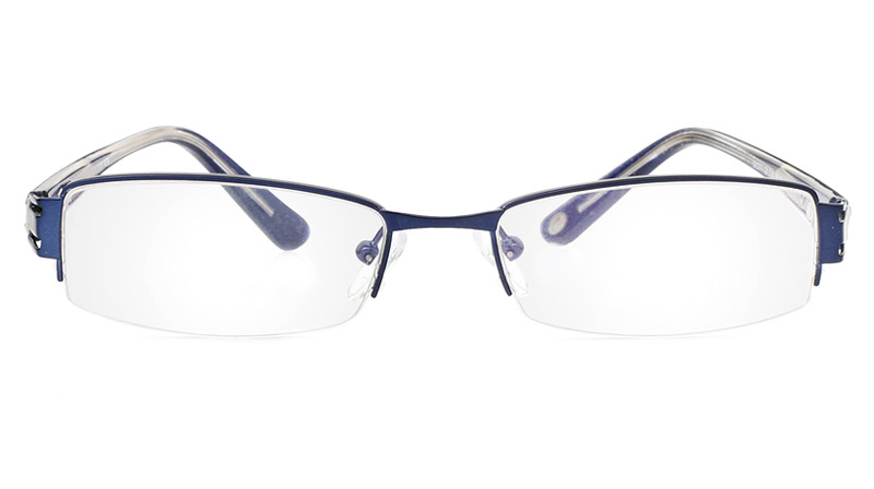Vista First 1074 Stainless Steel/ZYL Half Rim Mens Optical Glasses