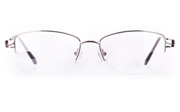 Poesia 6646 Stainless Steel Womens Semi-rimless Optical Glasses
