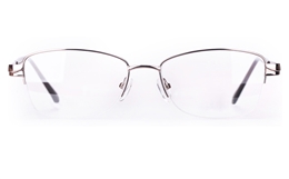 Poesia 6646 Stainless Steel Womens Semi-rimless Optical Glasses for Fashion,Classic,Nose Pads Bifocals
