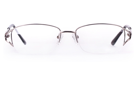 Poesia 6045 Stainless Steel Womens Semi-rimless Optical Glasses
