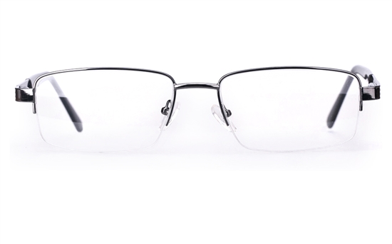 Poesia 6651 Stainless Steel Mens Semi-rimless Optical Glasses