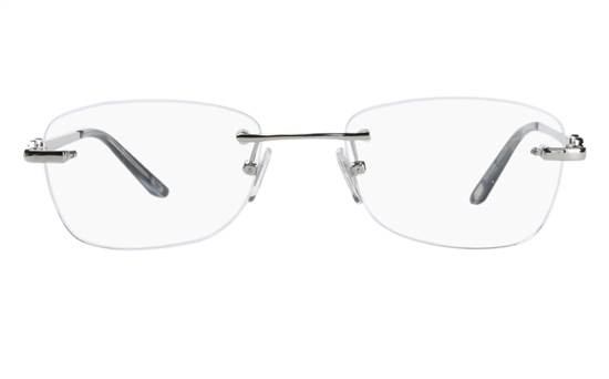 Vista First 8909 Stainless steel/ZYL Womens Rimless Optical Glasses