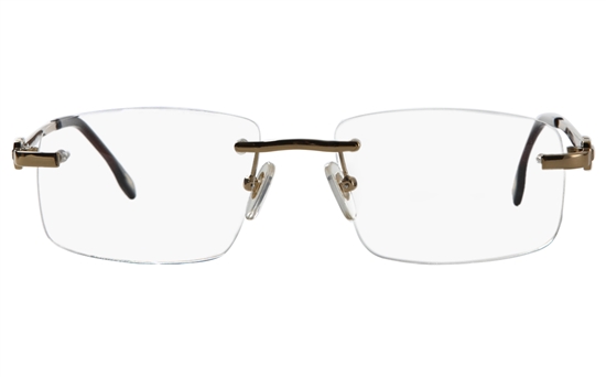 Vista First 8925 Stainless steel/ZYL Mens Rimless Optical Glasses