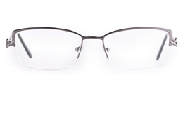 Poesia 6653 Stainless steel/PC Womens Semi-rimless Optical Glasses for Fashion,Classic,Nose Pads Bifocals