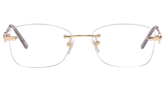 Vista First 8936 Stainless steel/ZYL Womens Rimless Optical Glasses