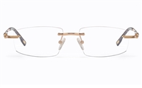 Vista First 8952 Stainless steel/ZYL Mens Rimless Optical Glasses