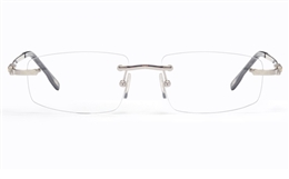 Vista First 8952 Stainless steel/ZYL Mens Rimless Optical Glasses for Fashion,Classic,Nose Pads Bifocals