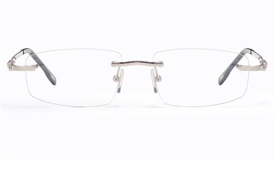 Vista First 8952 Stainless steel/ZYL Mens Rimless Optical Glasses